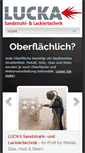 Mobile Screenshot of lucka-sandstrahltechnik.de